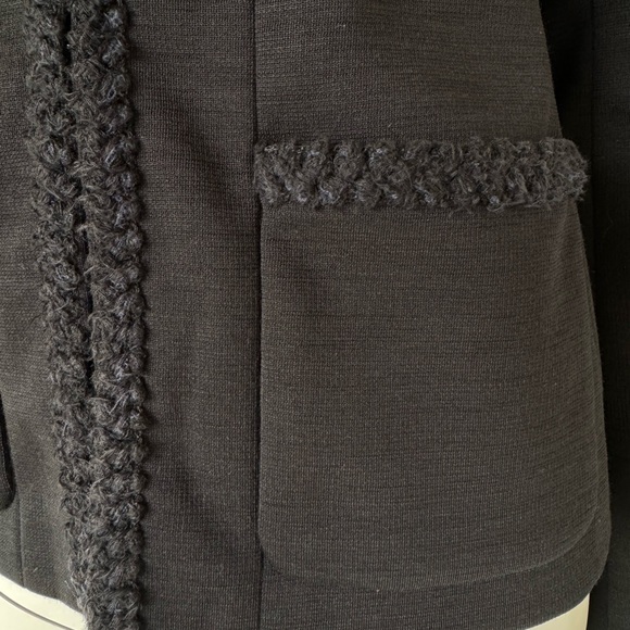 Chanel Uniform Black Blazer Tweed Jacket Sz 40 /M/6 - Picture 5 of 9